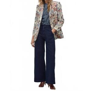 NEW LANHTROPY miro brocade blazer in floral tapestry
